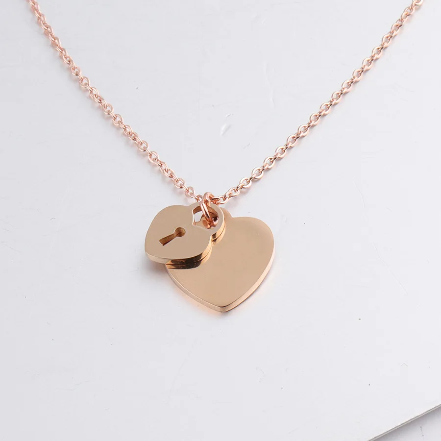 New designs Stainless Steel Wholesale Key My Heart Necklace