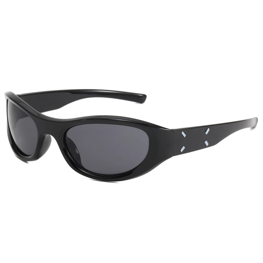 

Superhot Eyewear 11904 Fashion 2023 Y2K Vintage Wrap Around Rectangle Tinted Slim Outdoor Sunglasses