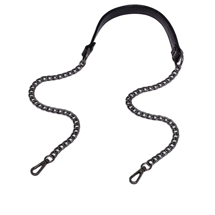 

PU metal chain shoulder straps for lady handbag fashion combination, Black, khaki,red,green,ect.