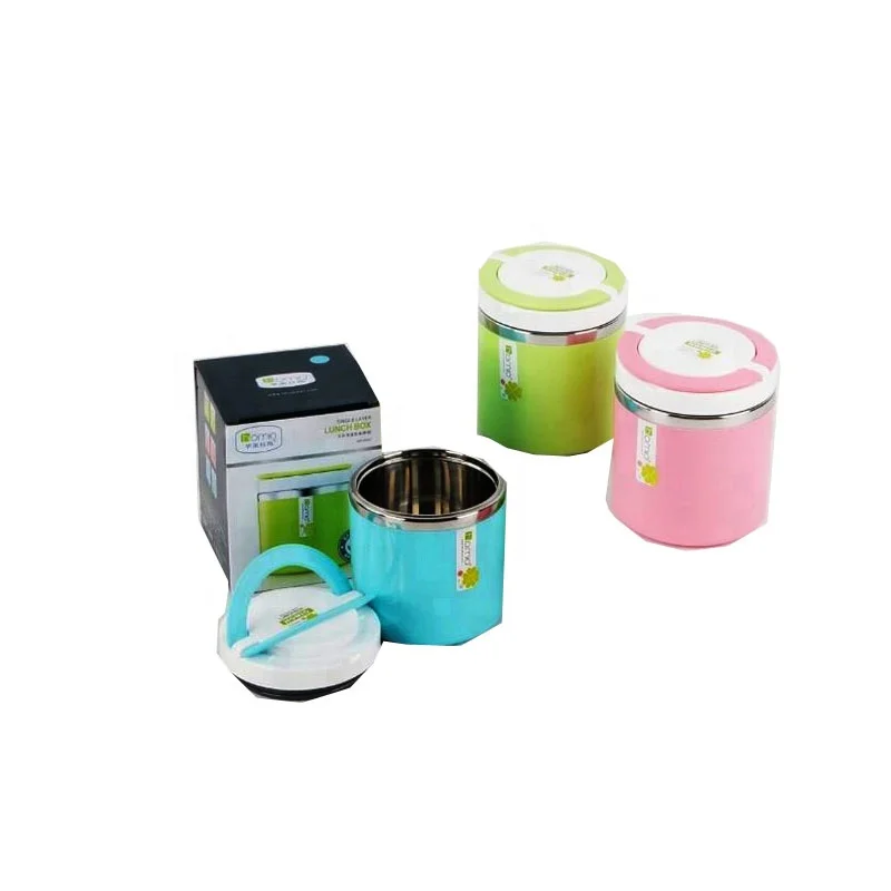 

NO.LXH8503 stainless steel lunch box with plastic cover kid lunch box steel food container