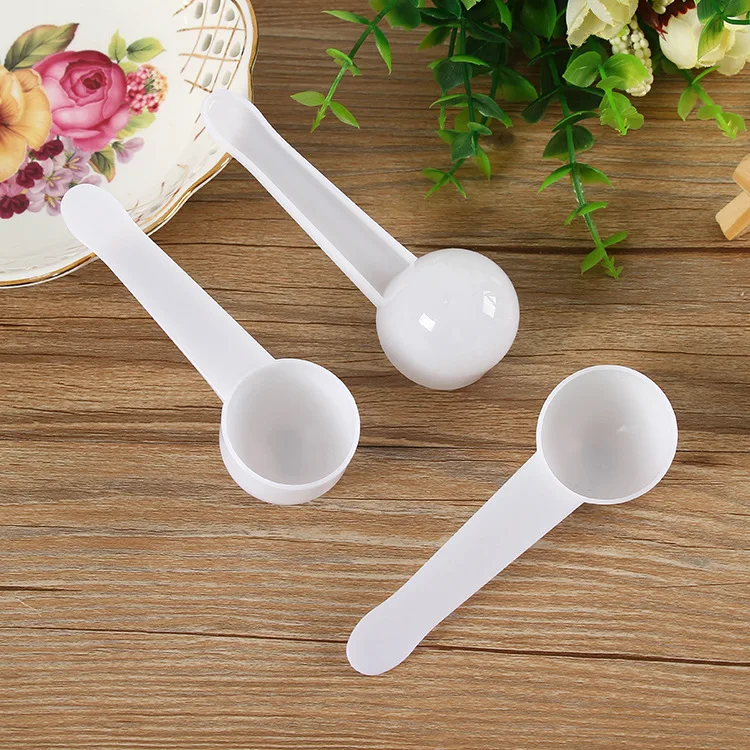 

20cc plastic big round shape spoon 10grams food grade measuring pet scoop Custom logo spoon free shipping, Customized color