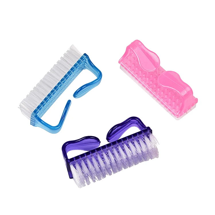 

Cheap wholesale manicure tools colorful durable nylon nail scrub cleaner brush nail art dust cleaning brush, Blue/purple/pink