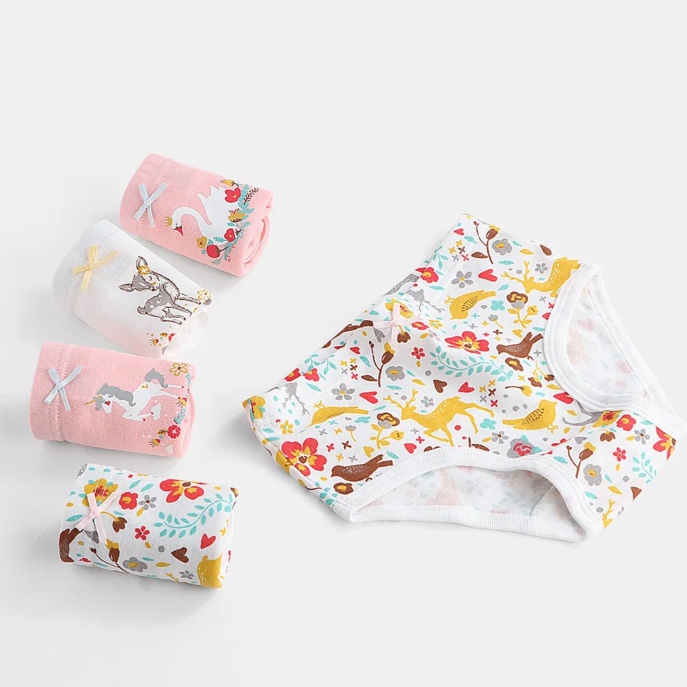 

NO MOQ custom printing 100% COTTON underwear for kids H929