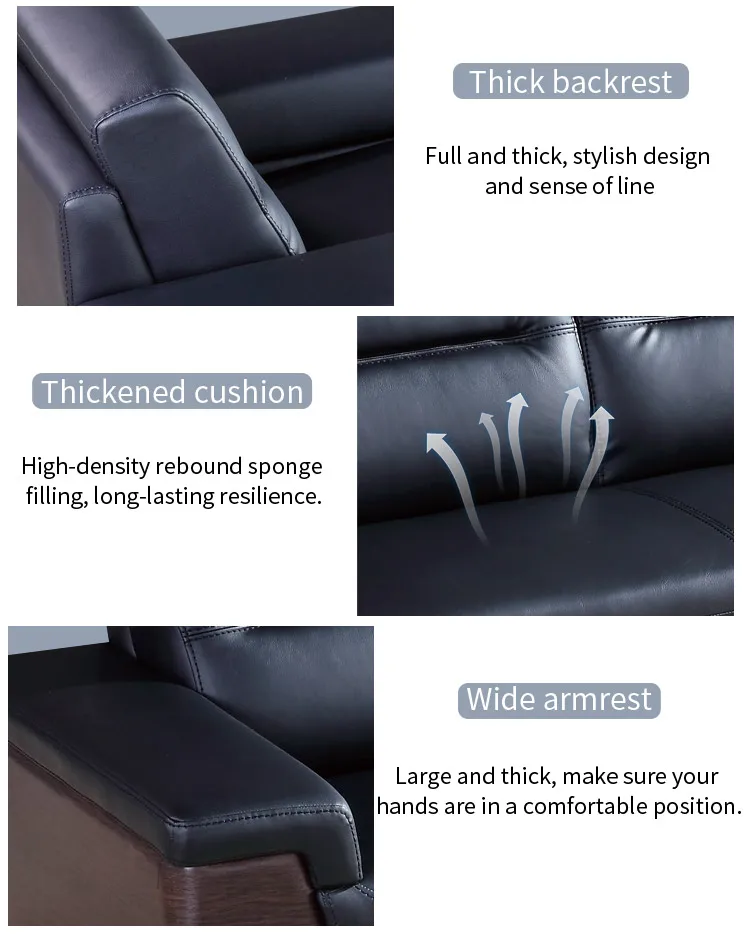 Pengpai Low Price Room 6 Seater Set Custom Leather Fabric Sofa