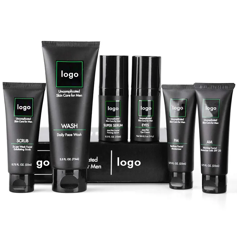 

Private Label Men Skin Care Set Facial Cleanser Moisturizing Anti Acne Face Cream Men S Skin Care Products Vegan OEM Logo Shelf