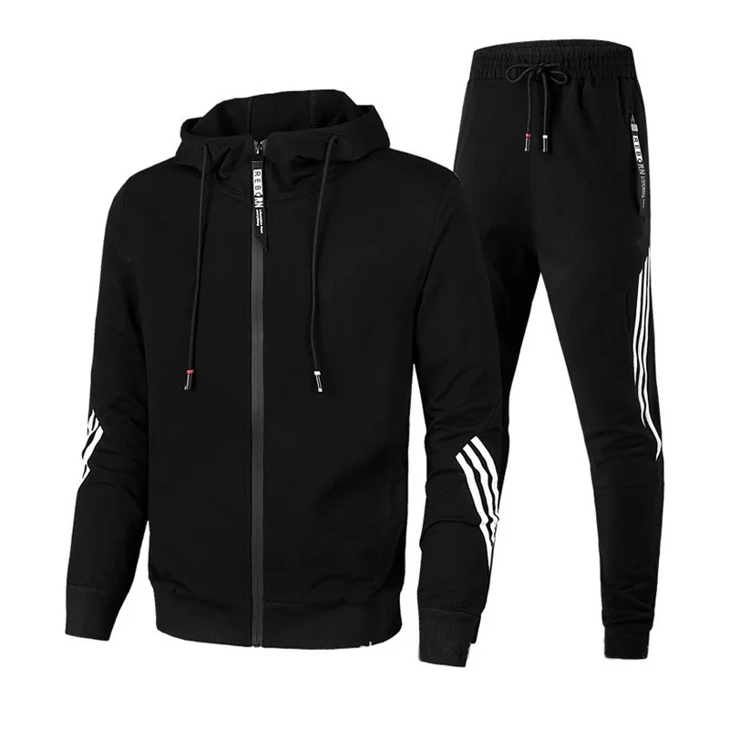 

Aipa Casual Fashion Sportswear Zipper Hooded And Pant Pullover Two Piece Set Men Tracksuit Set