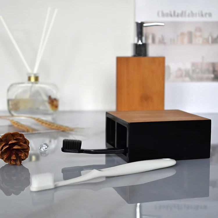 

New Modern High Quality Home Decoration Accessories Set Black Bathroom 3 Piece Sets