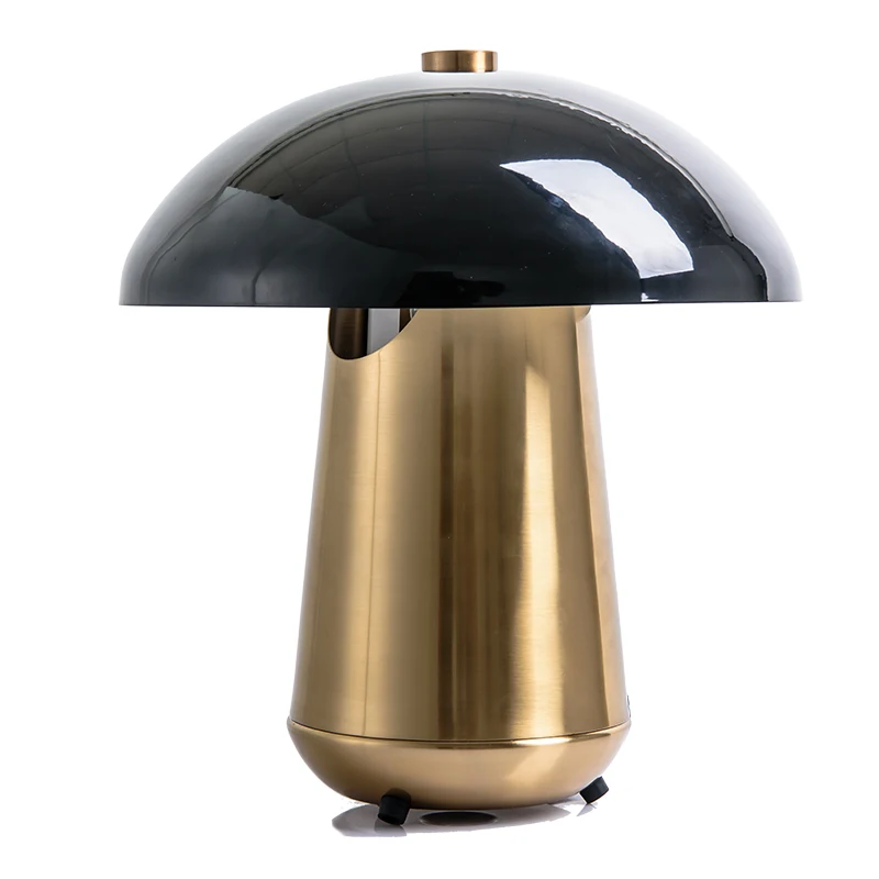 
Modern Nordic Design Iron Idea Mushroom Metal Gold Minimalist Bedside Table Lamp Light For Hotel Home Office for Bedroom 