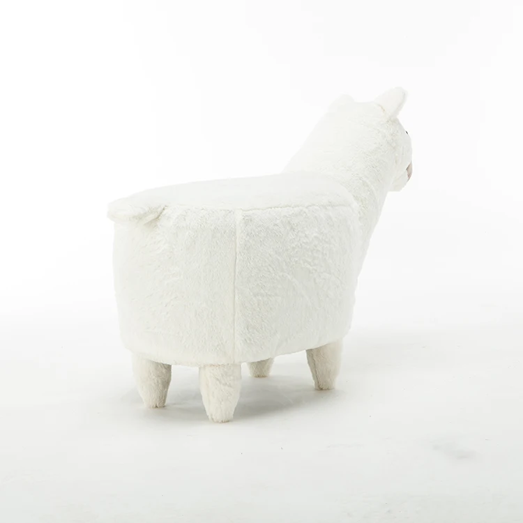 

Interesting creative design animal alpaca shape ottomans for sale, Rice white gray etc.