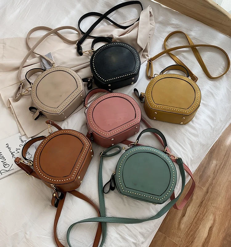 

Fashion wholesale black mini crossbody purse round ny bags handbags, 10 colors