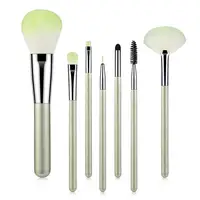 

Banfi Promotional brush style green 7pieces powder makeup brush with wooden handle