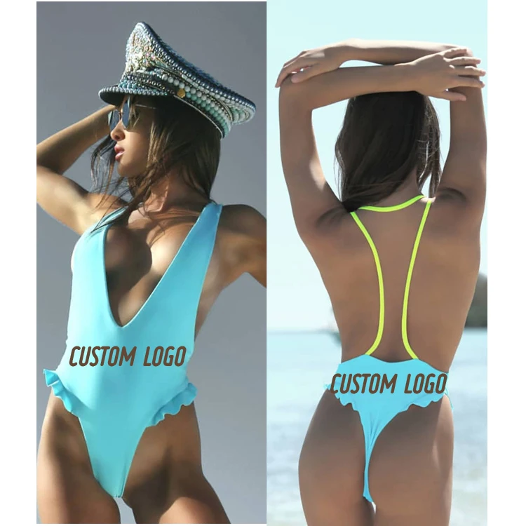 

Free Shipping swimsuit High quality latest design sexy swim wear women deep v girls open bikini