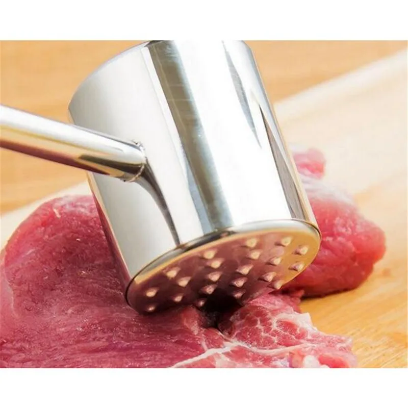 

Stainless Steel Two Sides Loose Tenderizer Mallet Hammer Chien Beef Steak Tenderizers Double Head Kitchen Gadget