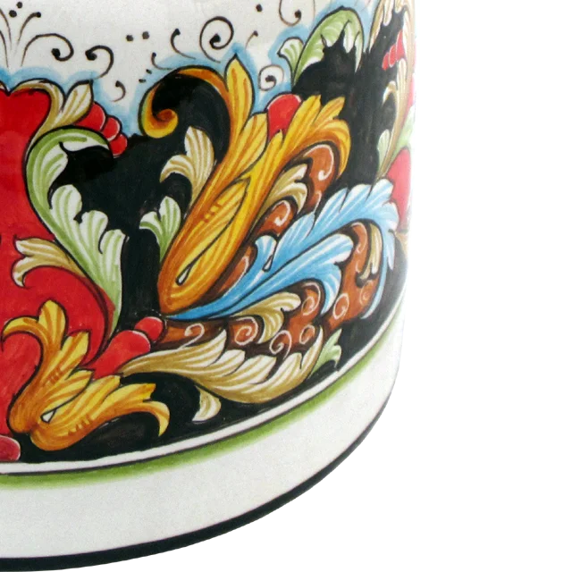 
Italian handmade pottery jar for cookies ceramic jars with lid made in Italy 