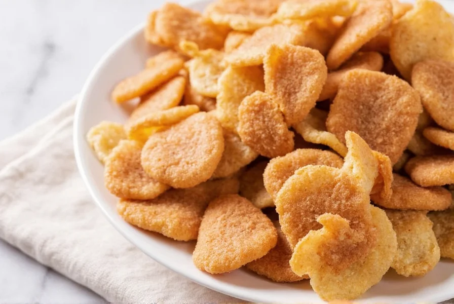 Homemade cinnamon sugar chips arranged on a baking sheet with cinnamon and sugar ingredients