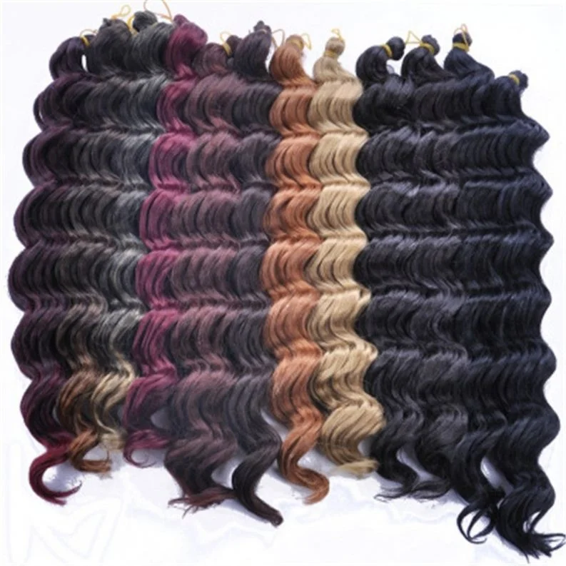

JHCENTURY New Arrival Deep Wave Twist Synthetic Hair Extensions, Multicolor