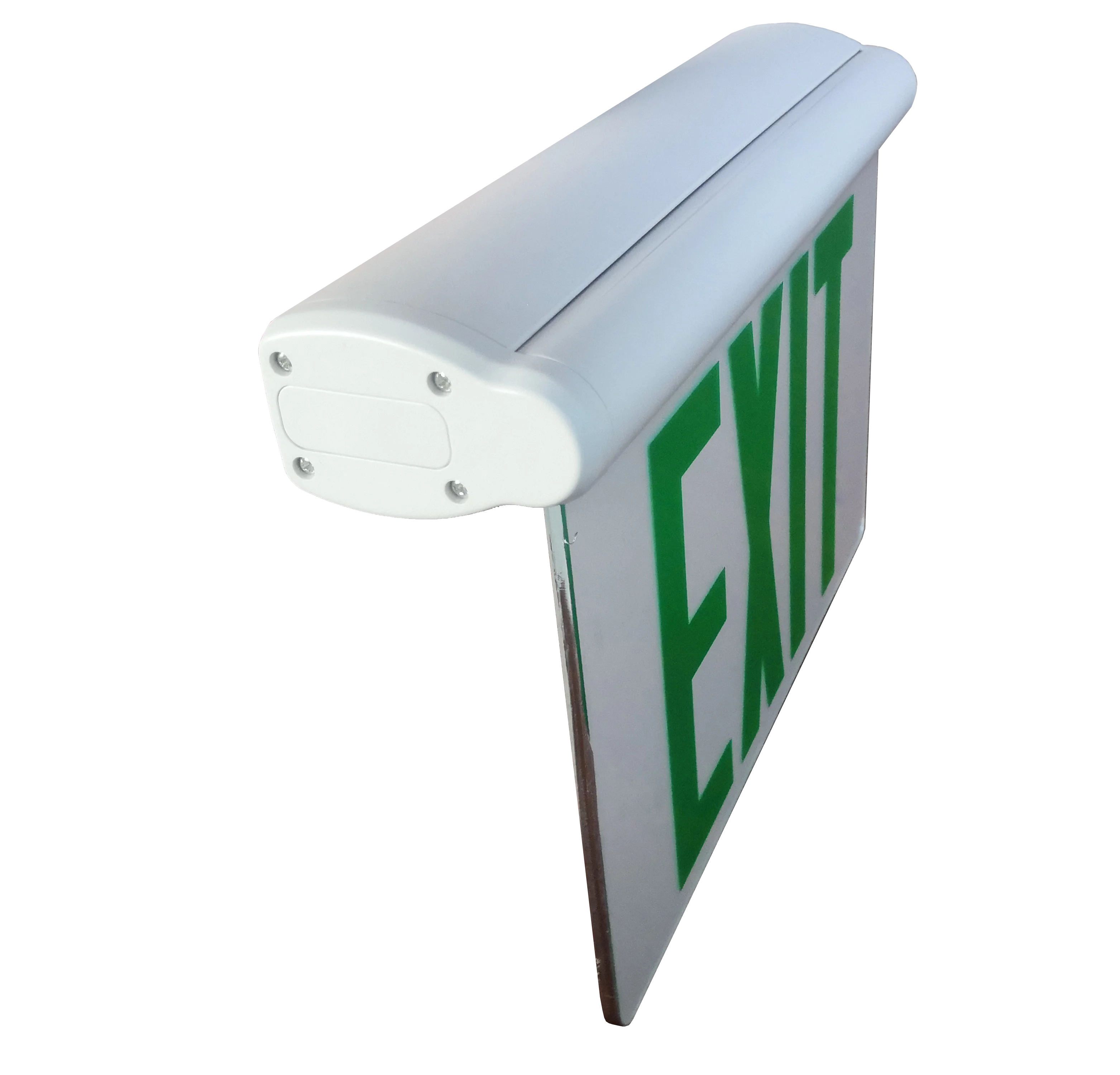 White Color Double Face Thermoplastic 120/277V ABS+ Acrylic Green EXIT Sign Emergency Light