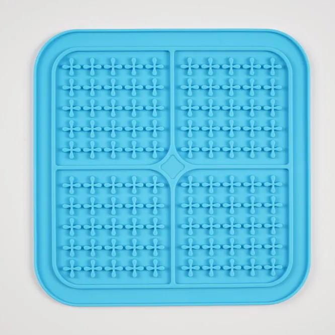 

Dog Slow Feeder IQ Training Bath Time Lick Mat, Green dark blue light blue gray purple