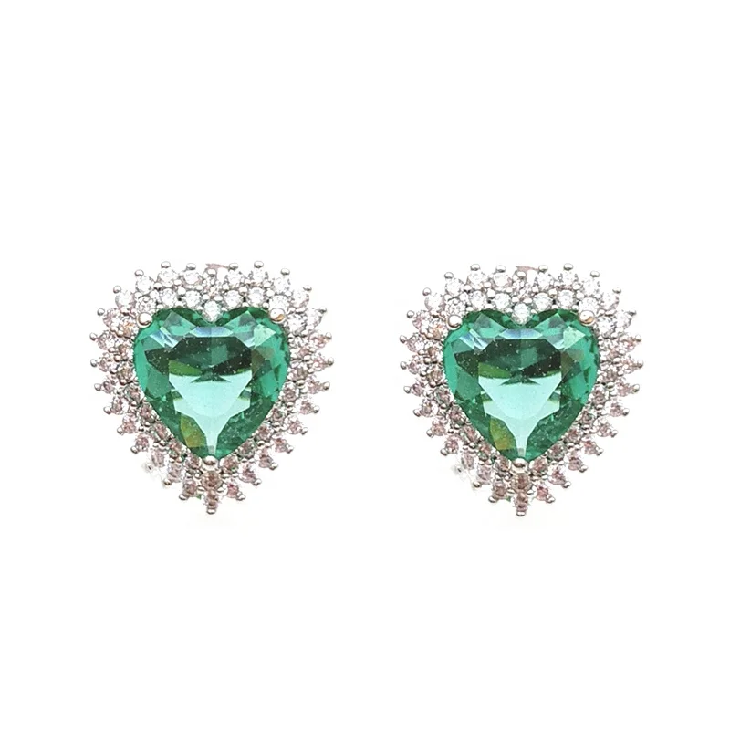 

Great Sale Cheap Factory Price Drop Earrings fashion Heart Stud Earrings Wholesale Women Earrings