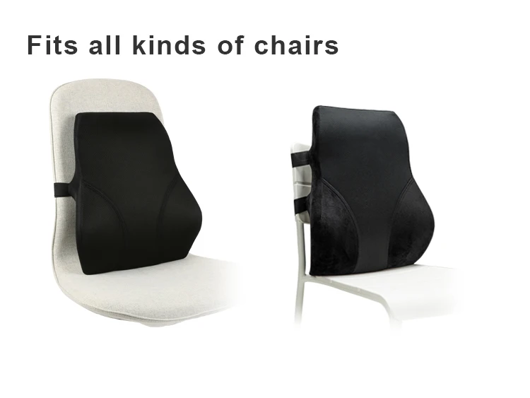 Memory Foam Lumbar Support Cushions For Chair Orthopedic Foldable Comfort Floor Wheelchair Lumbar Car Seat Back Rest Pillow