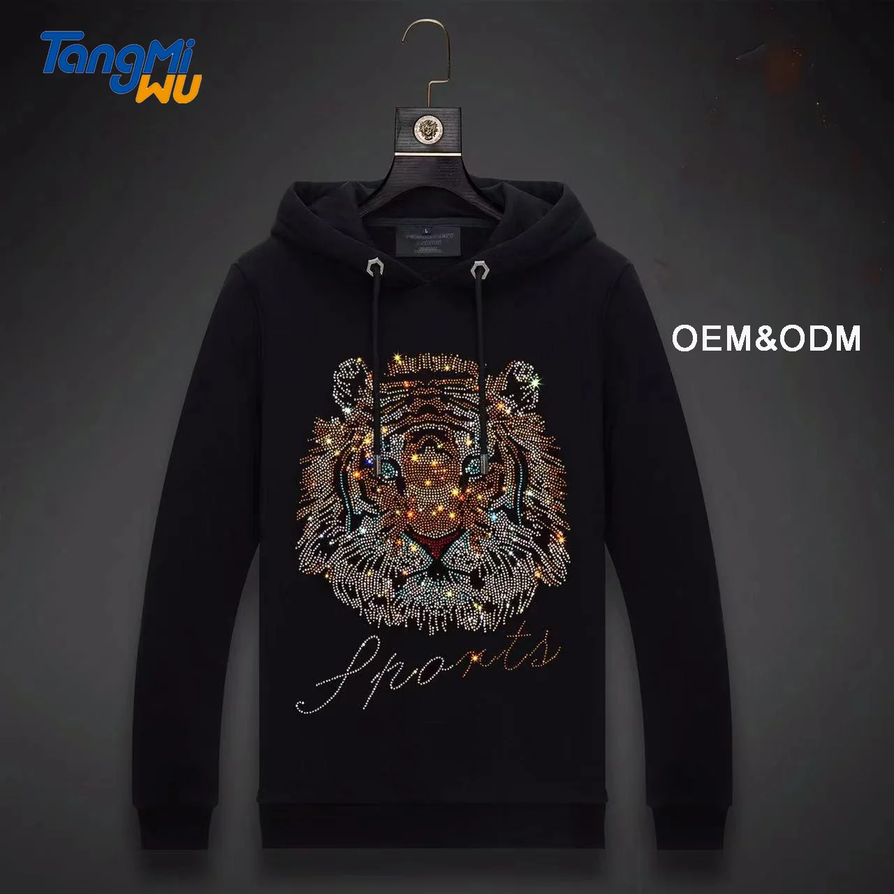 

TMW 4XL plus size custom cartoon pullover designer men hoodies anime sweatshirt rhinestone hoodie diamond hoodie