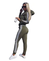 

wholesale pure color tracksuits women striped track suits sweatsuit sets custom tracksuits for women