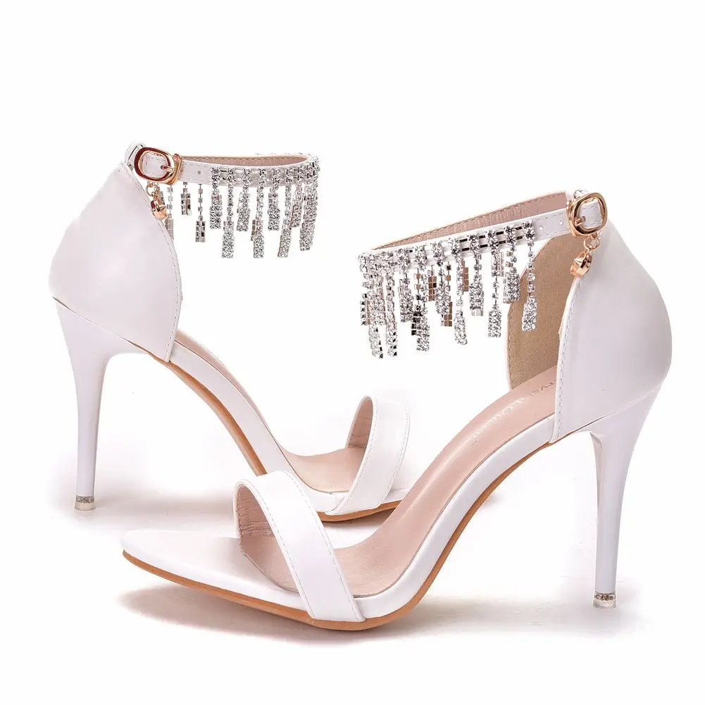 

Widely used superior quality women footwear heels sandals 2020 women shoes sandals women sandals, White