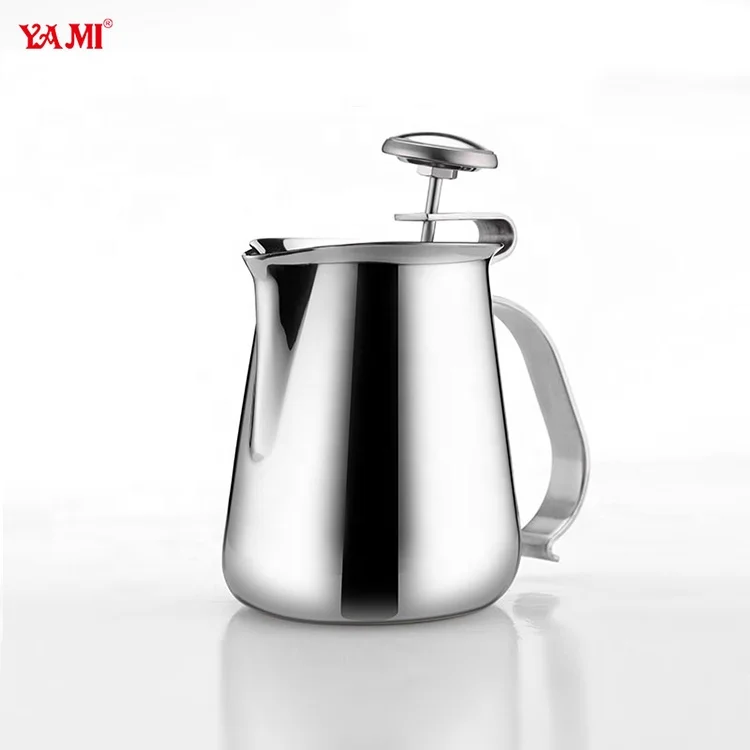 

Hot Sale Stainless Steel Milk Frothing Pitcher with Stand for Thermometer, Silver