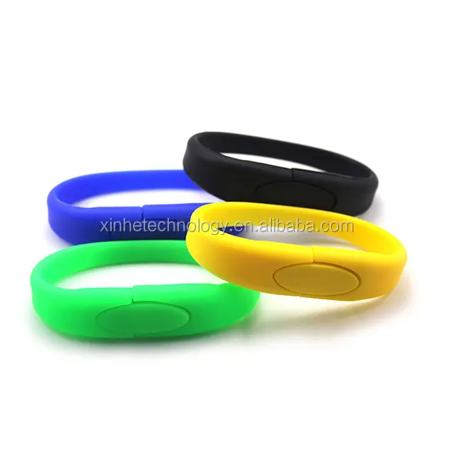 Silica Wristband custom logo printing usb flash drive 2.0/3.0 1GB 2GB 4GB 8GB 16GB 32GB 64GB 12G8B 256GB for business promotion - ANKUX.COM