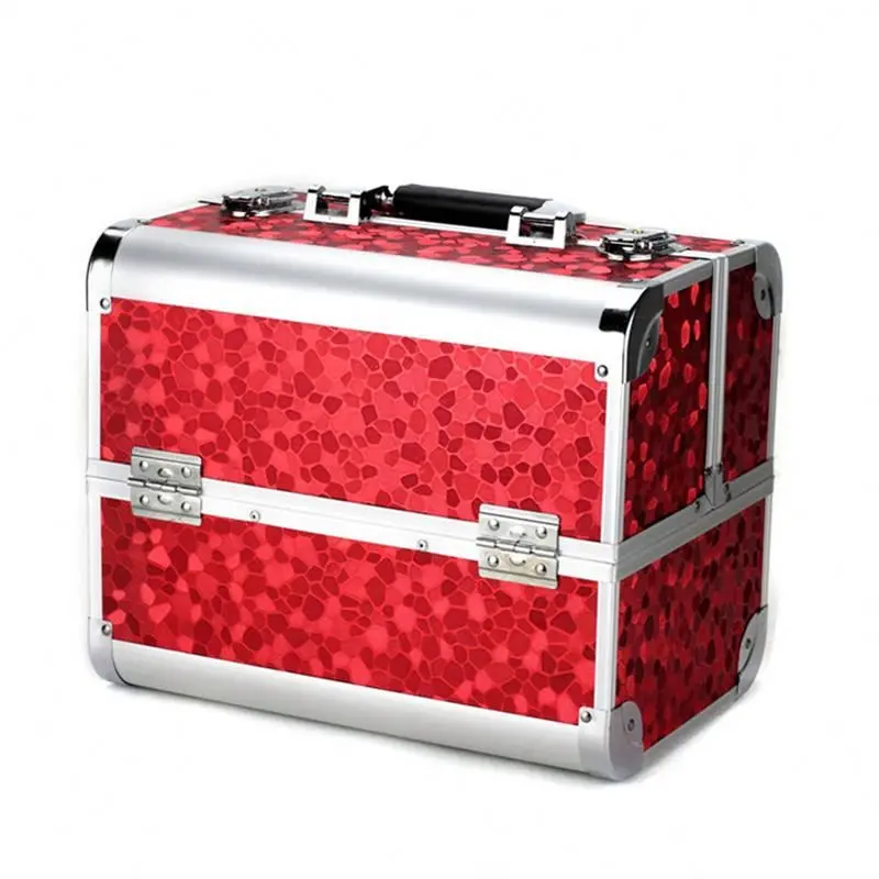 

aluminum vanity makeup cosmetic box H0Quc rolling cosmetic makeup suitcase train case