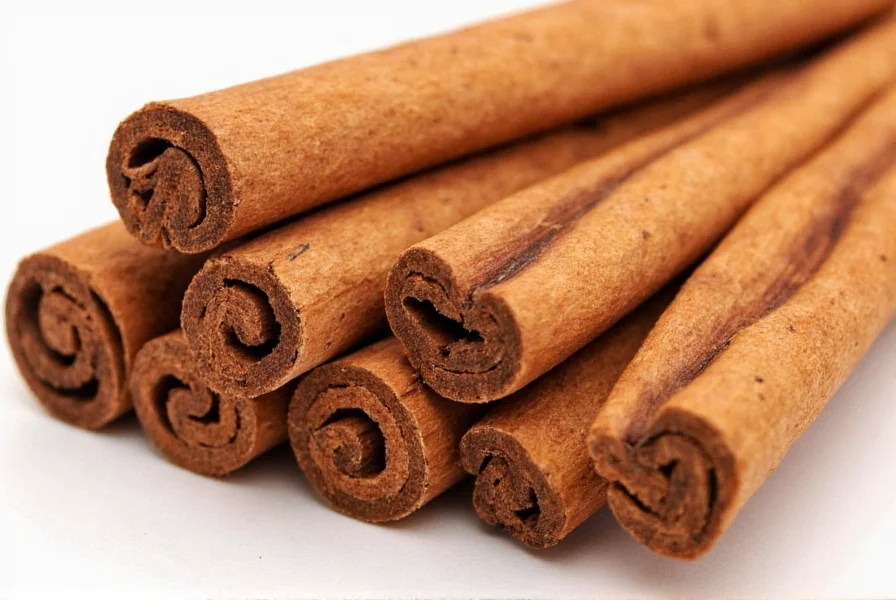 Cinnamon sticks arranged in mason jars with proper storage labels showing date and variety