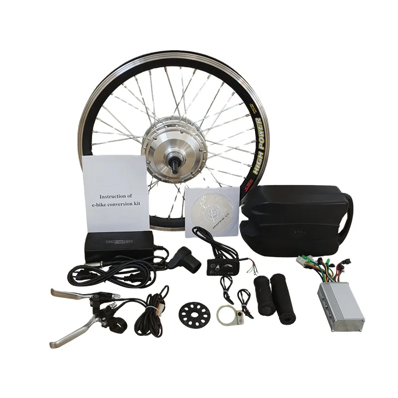 

High quality factory price e bike conversion kit with battery 250w, Black/sliver