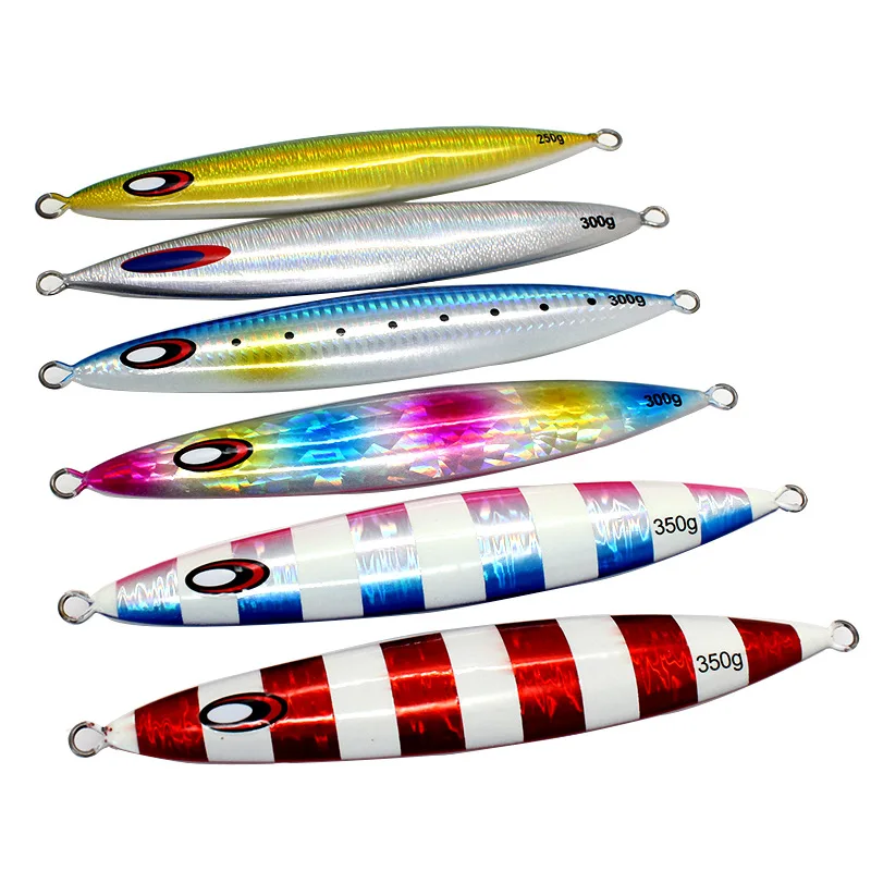 

Manufacture directly sale new metal random color jig lead slow pitch jigging lure 200g 250g 300g 350g fishing lure for seawater, Various color