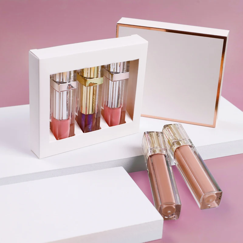 

diy makeup making brown vegan clear private label lipgloss kit