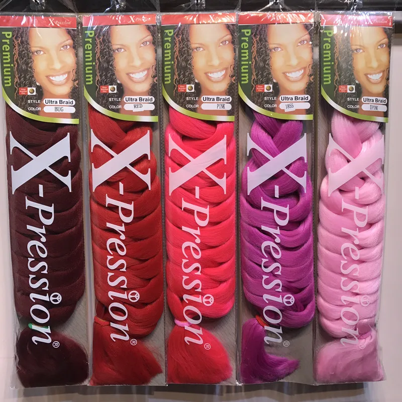 

Wholesale Jumbo Synthetic Braiding Hair Jumbo X Pression Braid African Braid Hair Extension, Pic showed