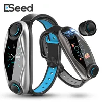 

T90 Fitness Smart Bracelet Bluetooth 5.0 with TWS Wireless Earphones IP67 Waterproof Sport Watch Clock for Android IOS Phone