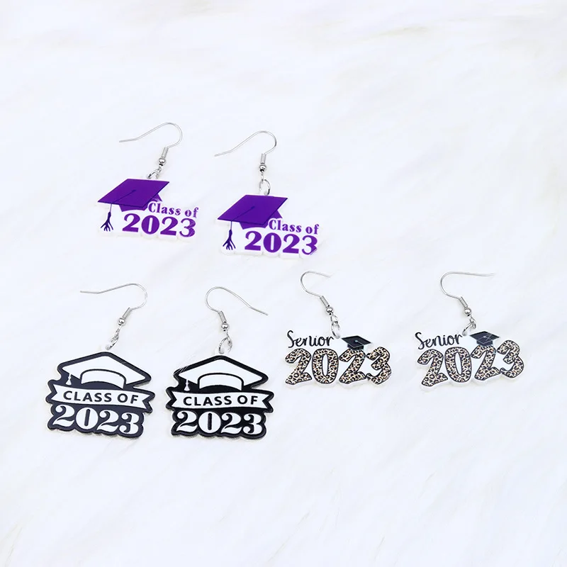 

New Design Acrylic Jewellery Earrings Number 2023 Pendant Earrings For Student Wholesale