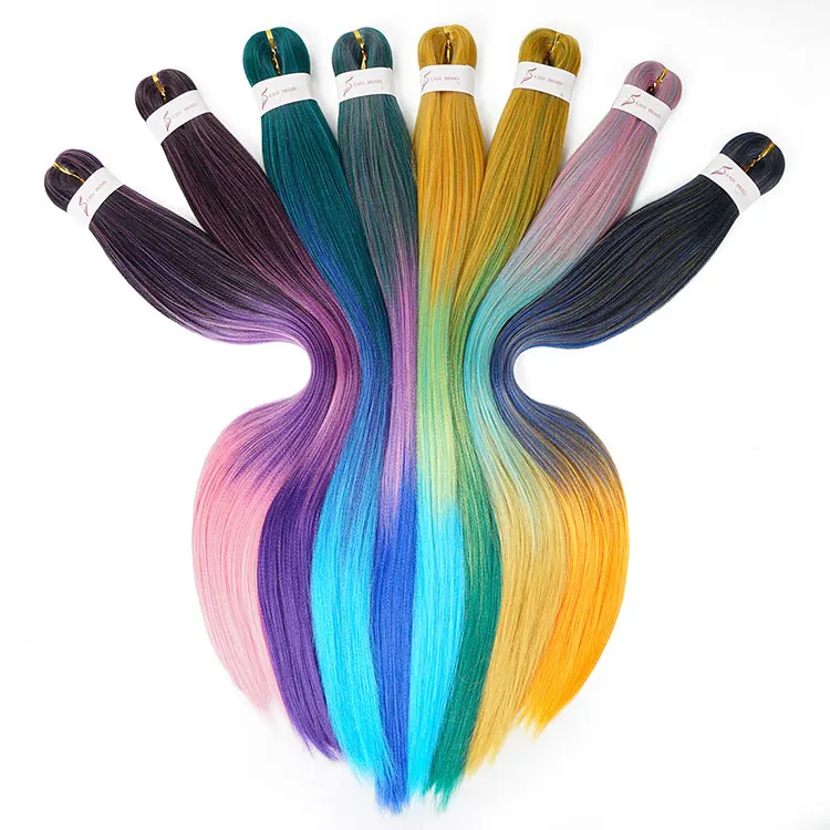 

Ombre Easy Braids Professional Yaki Synthetic Jumbo Hair Tz Braids Pre-stretched Easy Long Braiding Hair, Picture