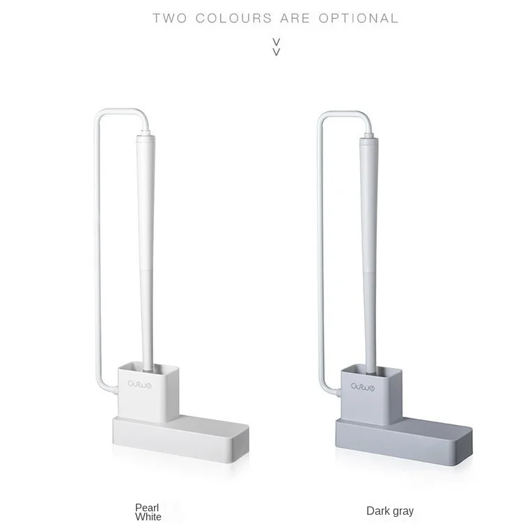 

Magnetic suction silicone toilet brush without dead Angle long handle wall mounted silicone toilet brush cleaning set