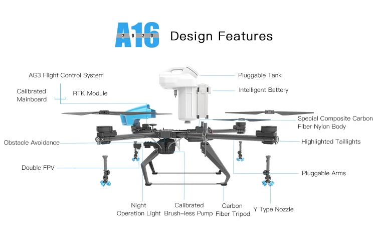 16KG 2020 cheap dealer price agriculture diy sprayer drone UAV frame for sale