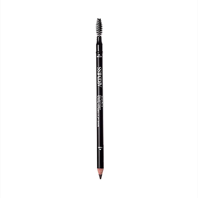 

2020 Top selling two headed long brown lasting waterproof private label eyebrow pencil, 3 colors
