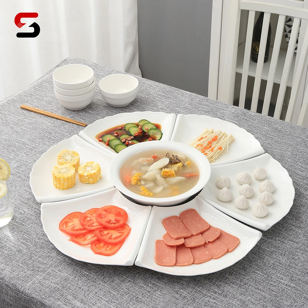 

Assorted Tableware Set Combination Ceramic Serving Shaped Sets Snack Fruit Household Nordic fine dining plates Dishes Plate