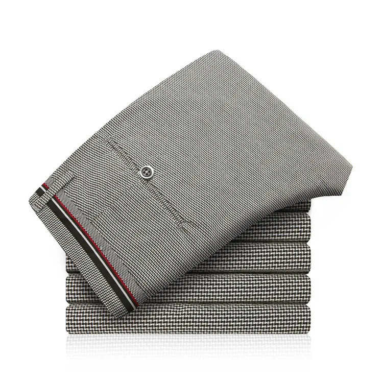 

2020 summer high-quality casual business stretch cropped pants, Houndstooth