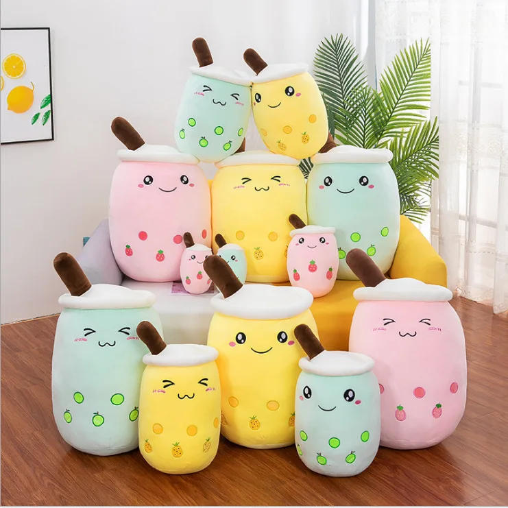 

Soft Boba Plush Toy Cup Shape Pillow Toy Cute Bubble Milk Tea Stuffed Pearl Colorful Toys