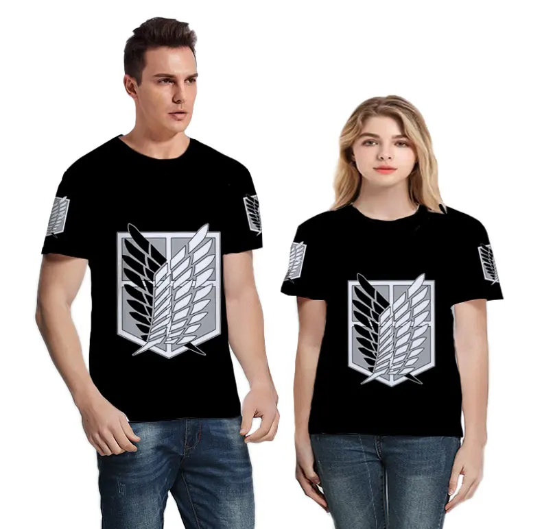 

anime t-shirt Attack On Titan Casual Print T Shirt For Female Comfortable Tshirt Top Tees Customized