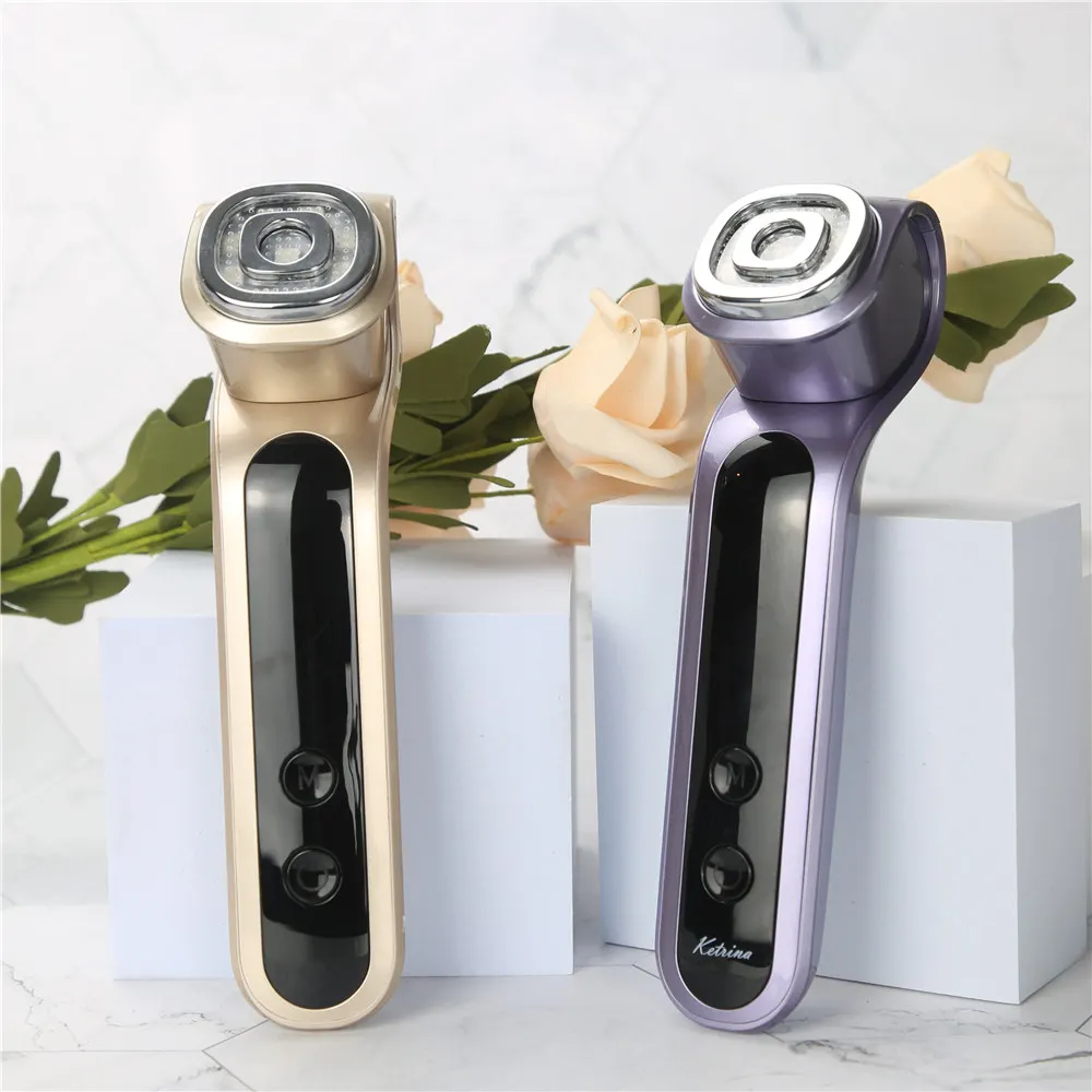 

China hot sale electric v-face shaping beauty by light reviews ice face massager, White, gold or customized.