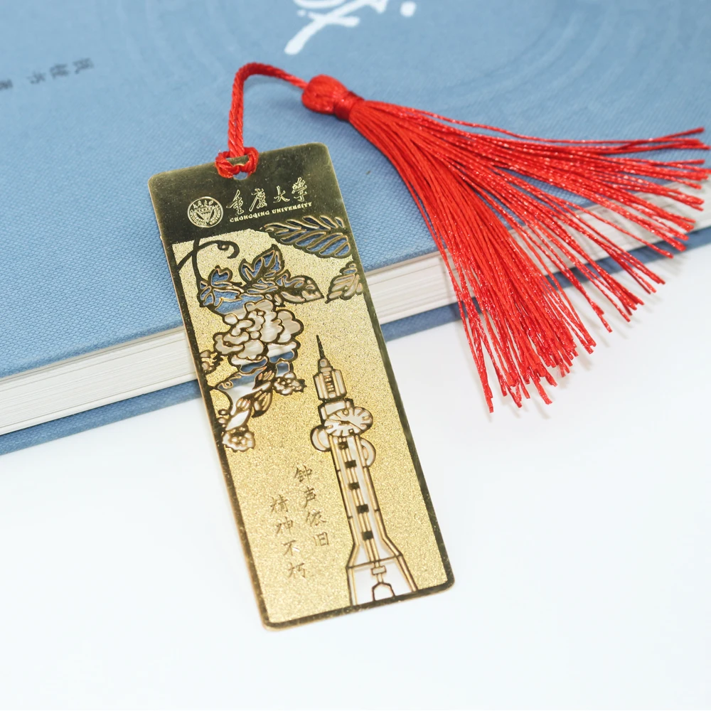 antique bronze personalized metal bookmarks for souvenir