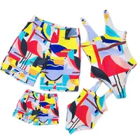 

Dad Son Beach Shorts Mother Daughter Swimwear Lover Clothes Family Look Matching Beachwear Couple Costume Mommy And Me Swimsuits