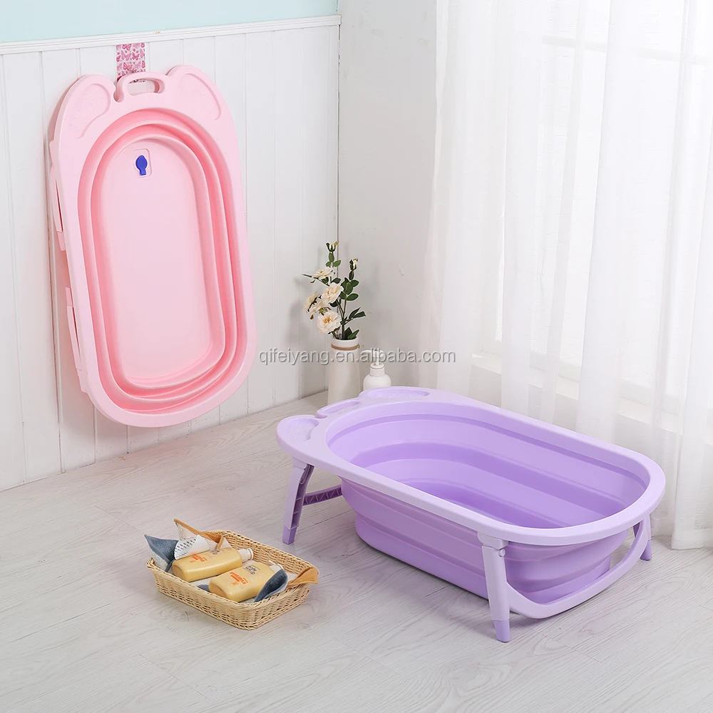 

Baby products Other baby supplies folding shower bath tub bathroom anti-slip tubs for kids, Green,blue and red