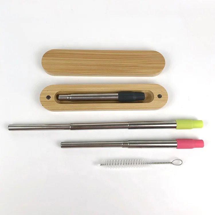 

Travel Reusable Bubble Tea Straw Collapsible Metal Collapsible Straws with Silicone Tip, Green, purple, blue